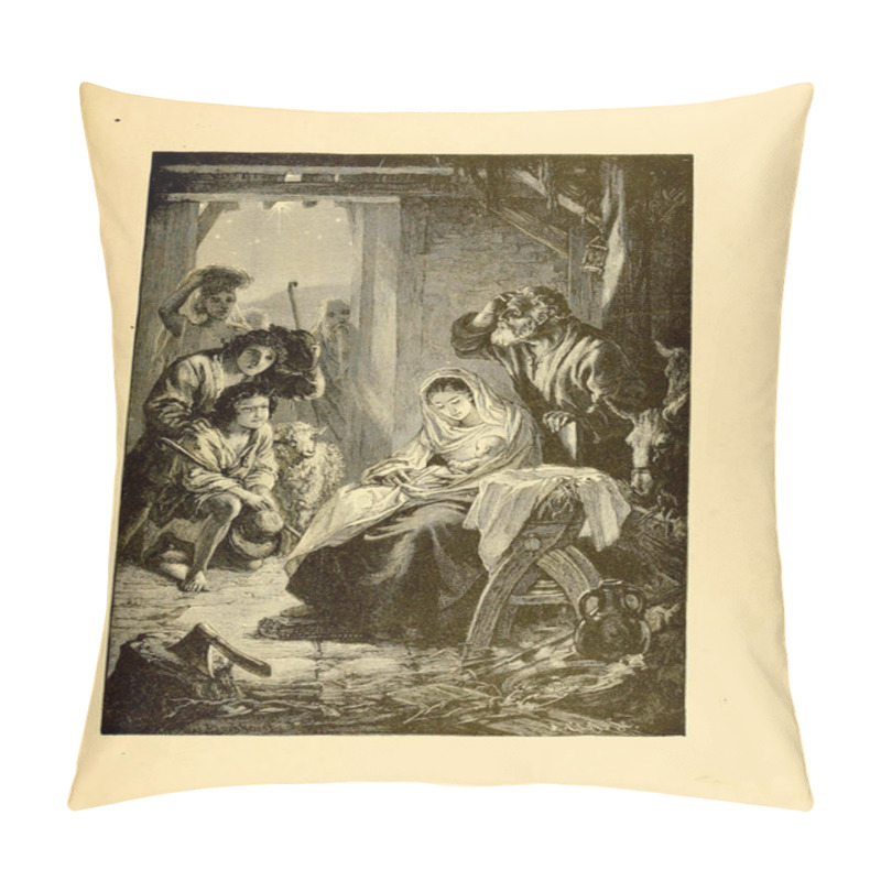 Personality  Christian Illustration. Old Image Pillow Covers