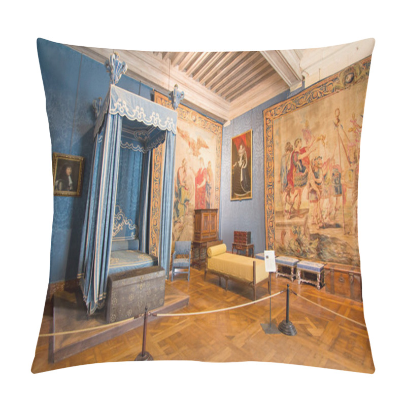 Personality  CHAMBORD, FRANCE - 28 AUGUST 2015:  Chateau De Chambord, Royal M Pillow Covers