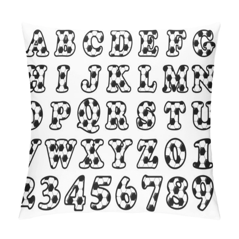 Personality  Soccer Alphabet And Numbers Set Pillow Covers