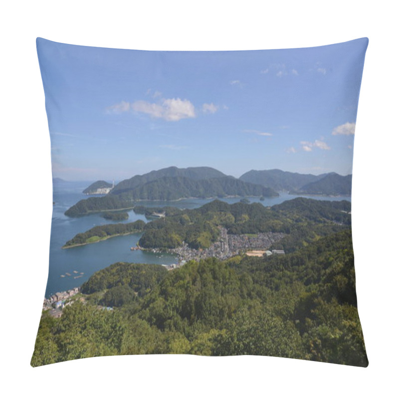 Personality  Aerial View Of Green Island In The Sea  Pillow Covers