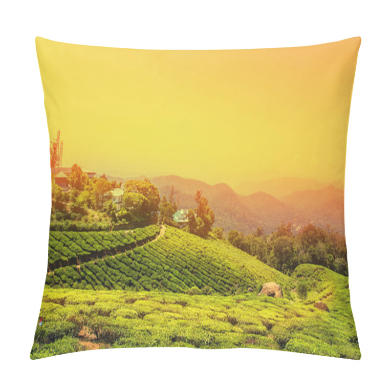 Personality  Tea Plantations In Munnar, Kerala, India.  Pillow Covers