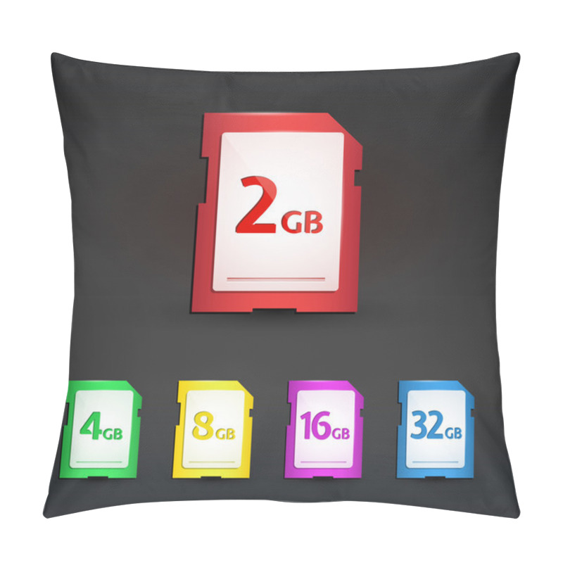 Personality  Memory Card Set Vector Illustration  Pillow Covers