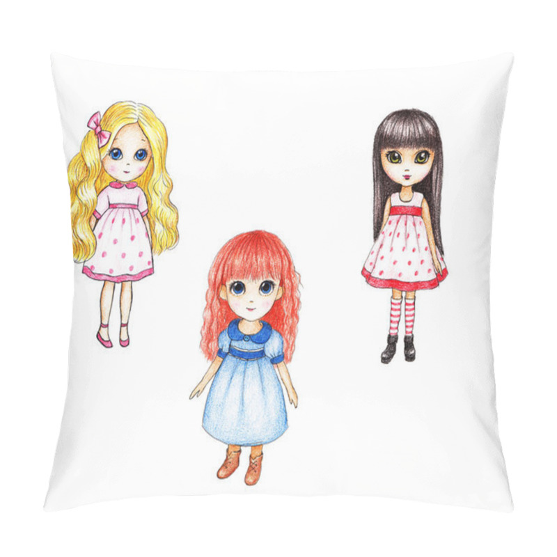 Personality  Three Dolls Pillow Covers