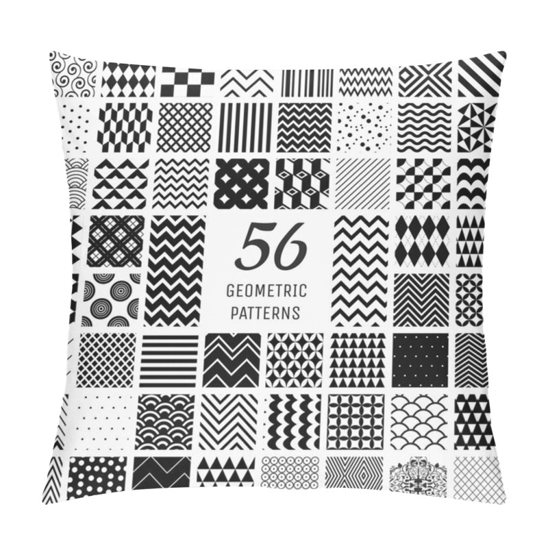 Personality  56 Vector Geometric Seamless Patterns Pillow Covers