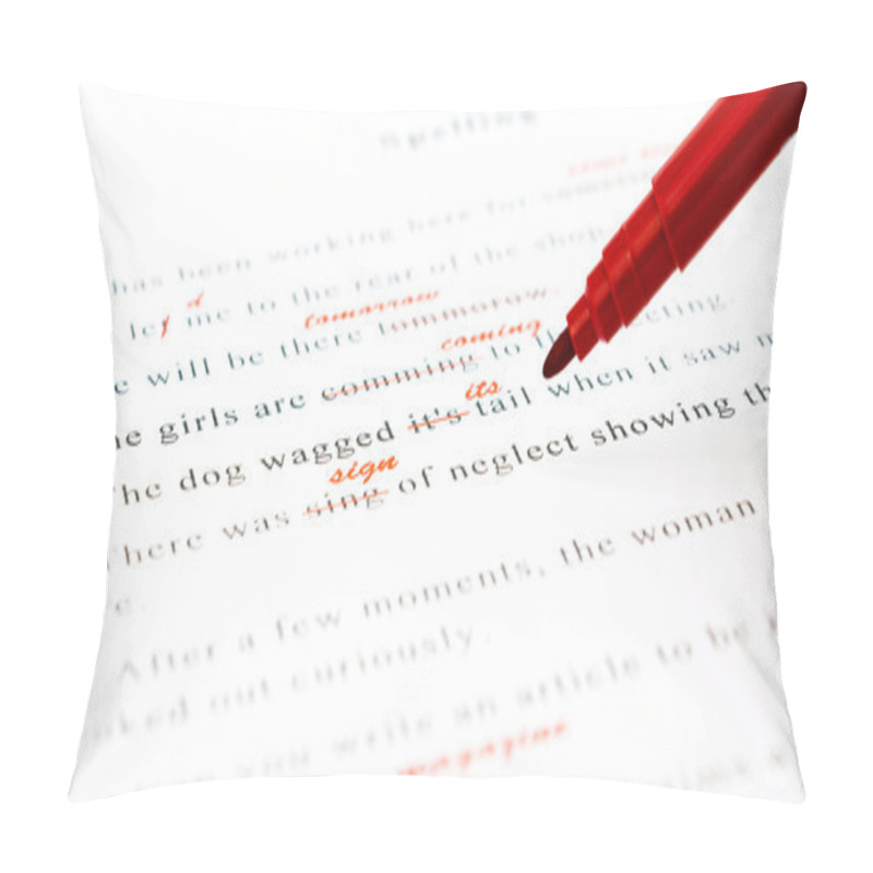 Personality  Spelling Check On English Sentences Pillow Covers