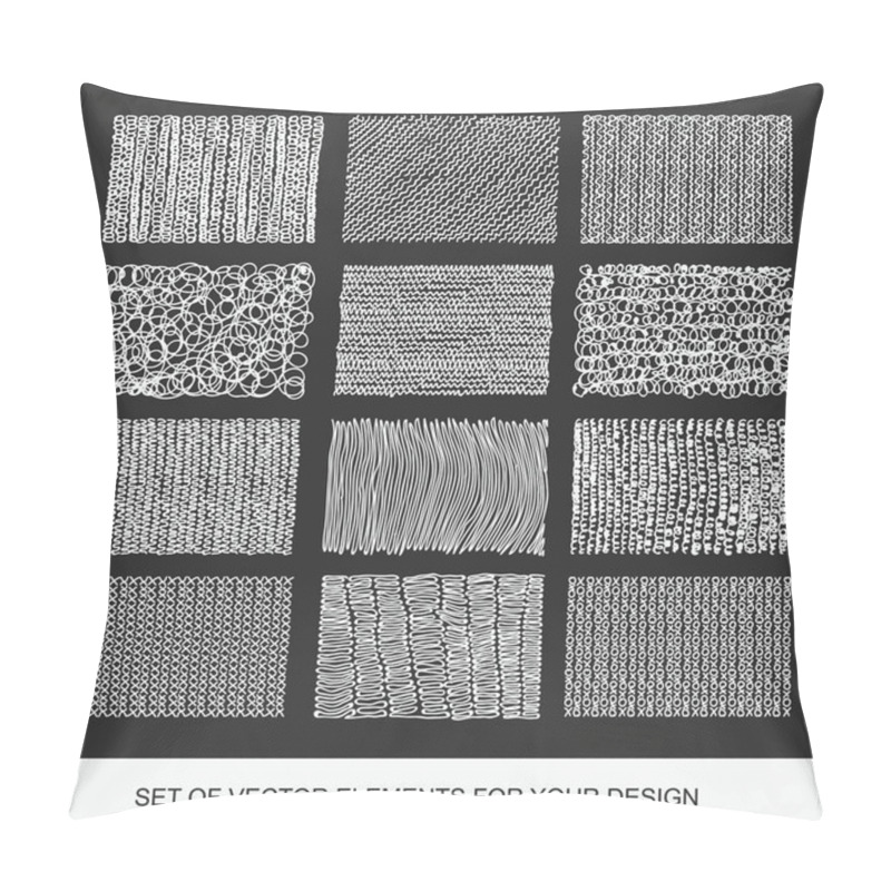 Personality  Collection Of Textures, Brushes, Graphics, Design Element. Hand- Pillow Covers