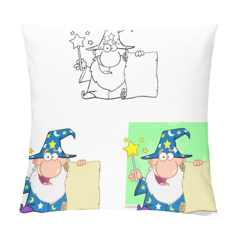 Personality  Wizard Cartoon Characters. Collection 4 Pillow Covers