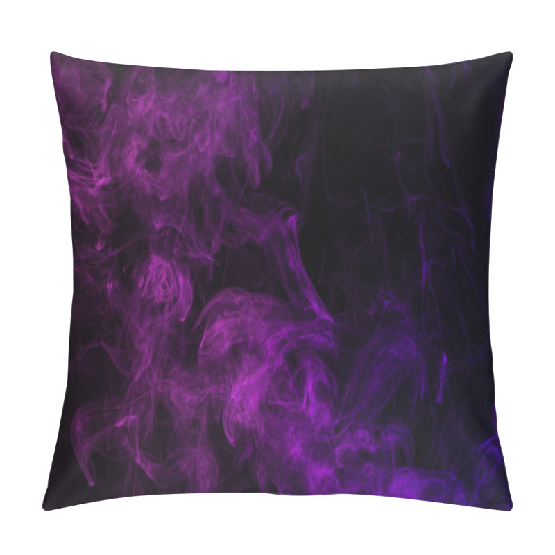 Personality  Purple Smoke On Black Creativity Background Pillow Covers