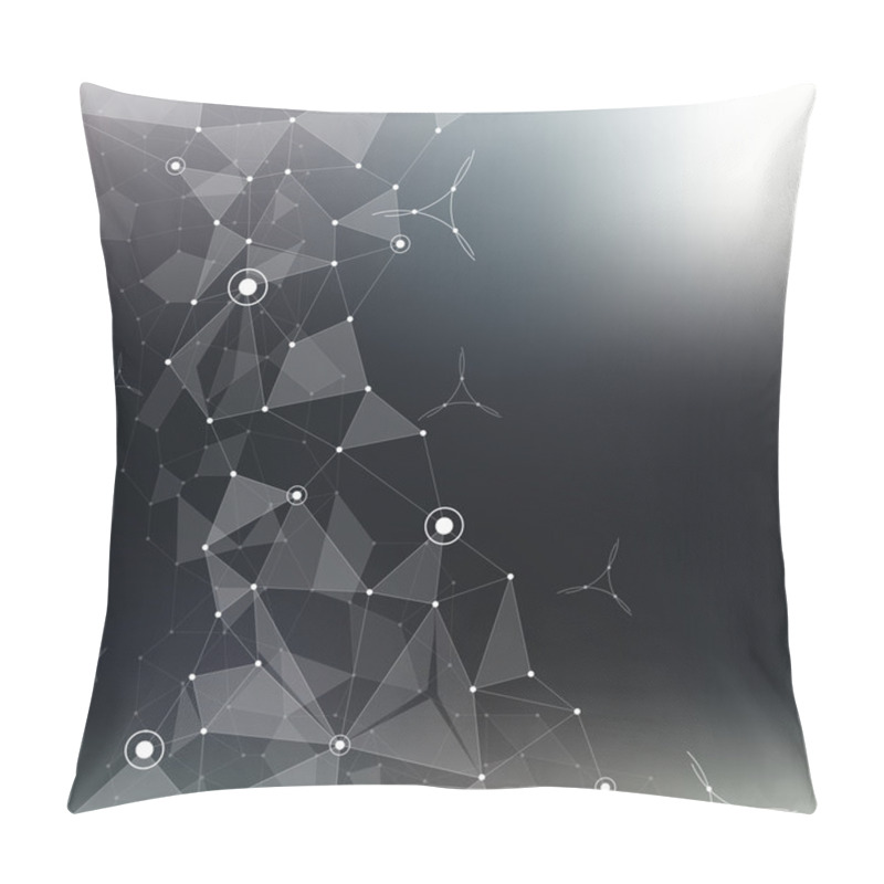 Personality  Abstract Composition, Elegant Text Frame Surface, Molecular Atomic Technology, Startup Screen Saver, Scientific Chemistry Icon, Business Card Font, Monochrome Dna Texture, Gene Formula, Black, White Sequence, Display, Web Site Arrangement Form, EPS10 Pillow Covers