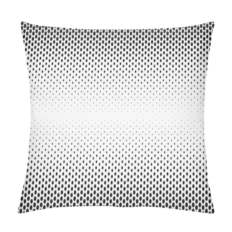 Personality  Dotted Gradient Halftone Background. Horizontal Seamless Dotted Pattern In Pop Art Style. Abstract Modern Stylish Texture. Fade Gradient Black And White Half Tone Background. Vector Illustration. Pillow Covers