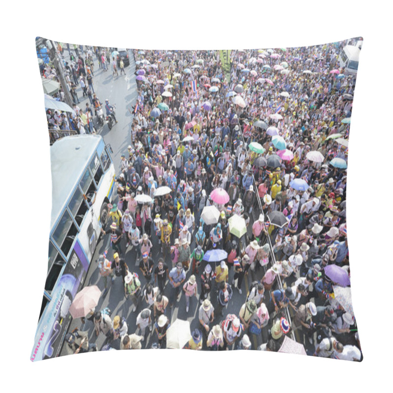 Personality  BANGKOK - DEC 9: Many 5 Milion People Walked For Anti Government Pillow Covers