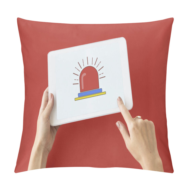 Personality  Person Holding Digital Tablet Pillow Covers