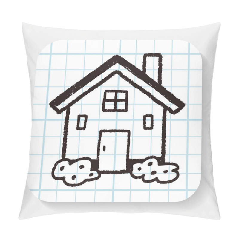 Personality  Doodle House Pillow Covers