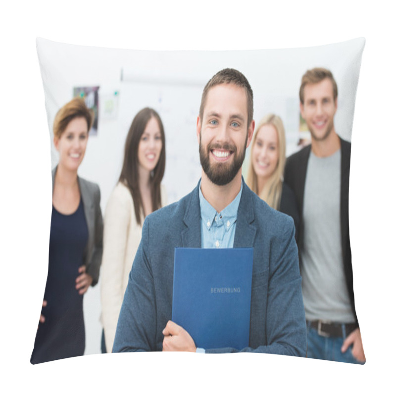 Personality  Confident Happy Businessman Pillow Covers