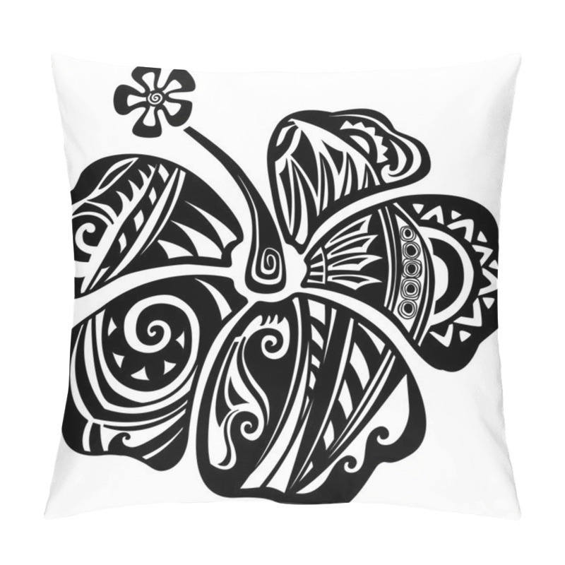 Personality  Hibiscus Black And White Pillow Covers