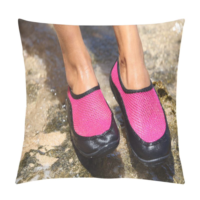 Personality  Water Shoes, Swim Shoe In Pink Neoprene Pillow Covers