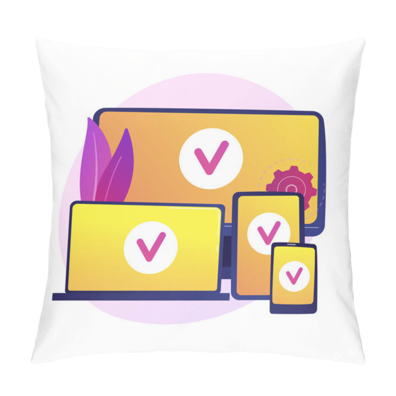 Personality  Cross Platform Devices Vector Concept Metaphor Pillow Covers