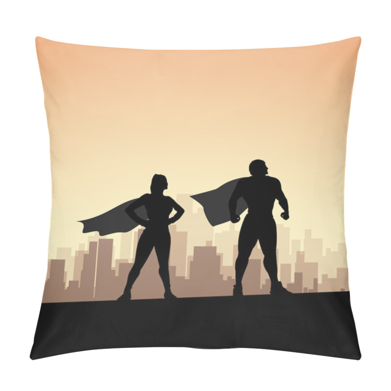 Personality  Super Hero In City Pillow Covers