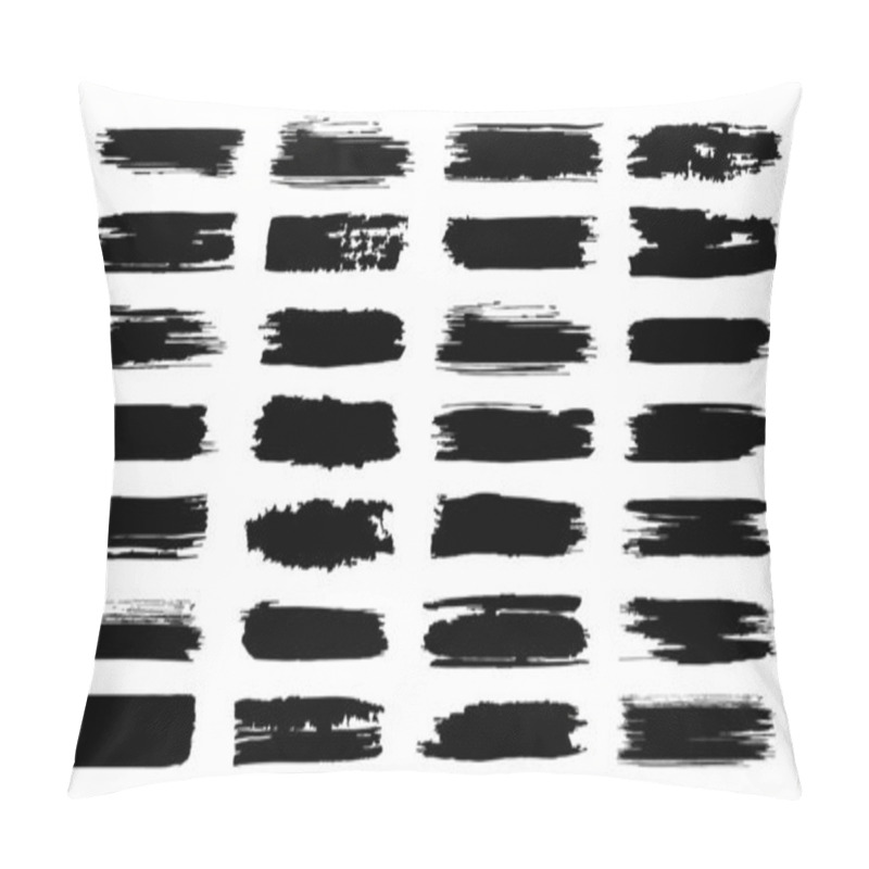 Personality  Brush Paint Strokes. Texture Brushes And Modern Grunge Brush Lines. Ink Brush Artistic Design Element For Frame Design. Vector Isolated Elements Set. Collection Of Text Borders On White Background Pillow Covers