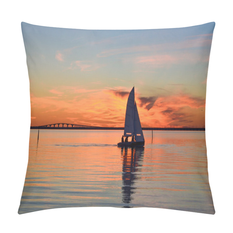 Personality  Sailing At Sunset Pillow Covers