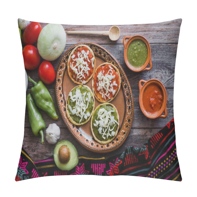 Personality  Mexican Sopes With Grated Cheese And Salsa, Traditional Breakfast In Mexico Pillow Covers