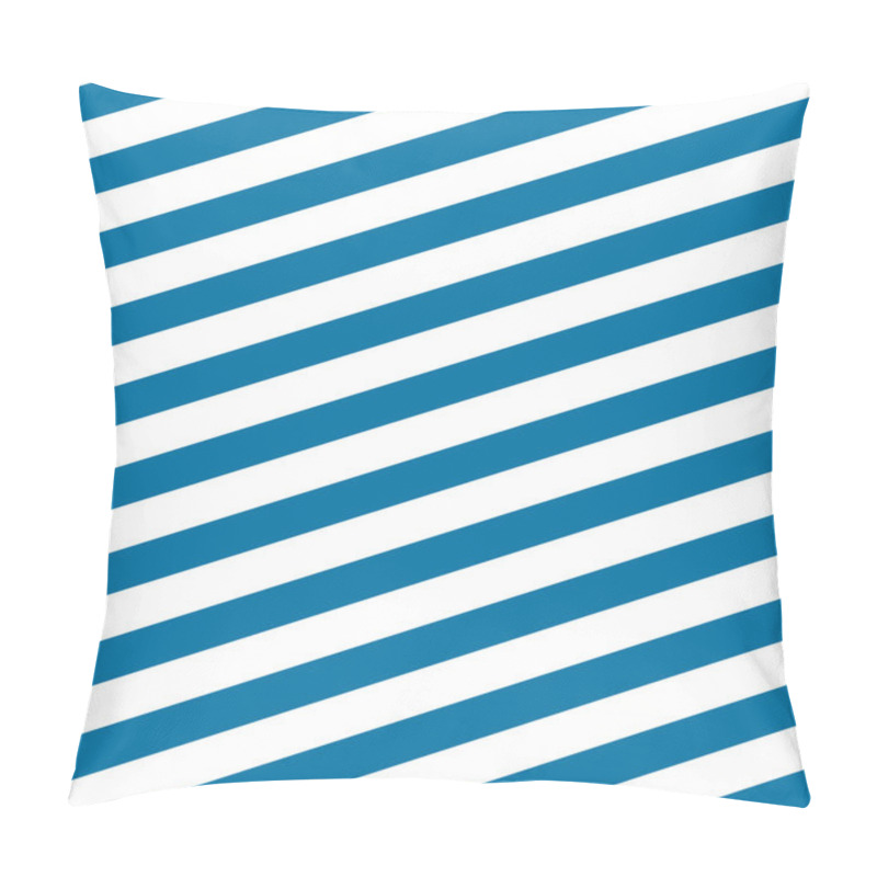 Personality  Background With Diagonal Blue And White Stripes  Pillow Covers