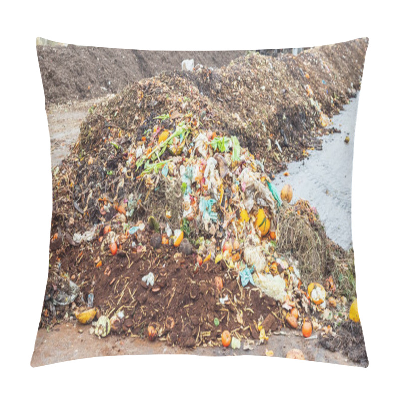 Personality  Collection Point For Organic Waste At Industrial Compost Plant Pillow Covers