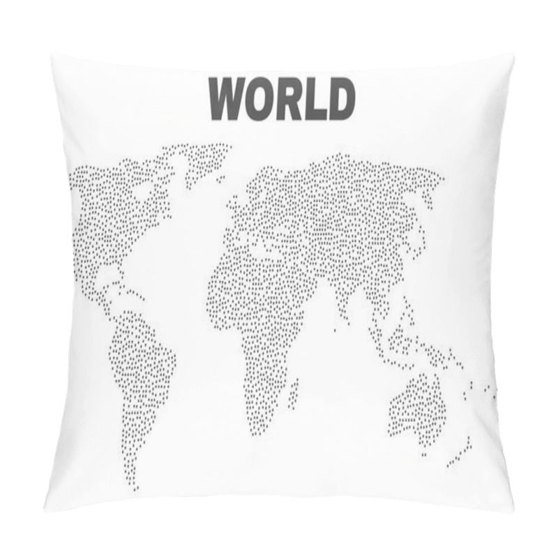 Personality  Vector World Map Of Dots Pillow Covers