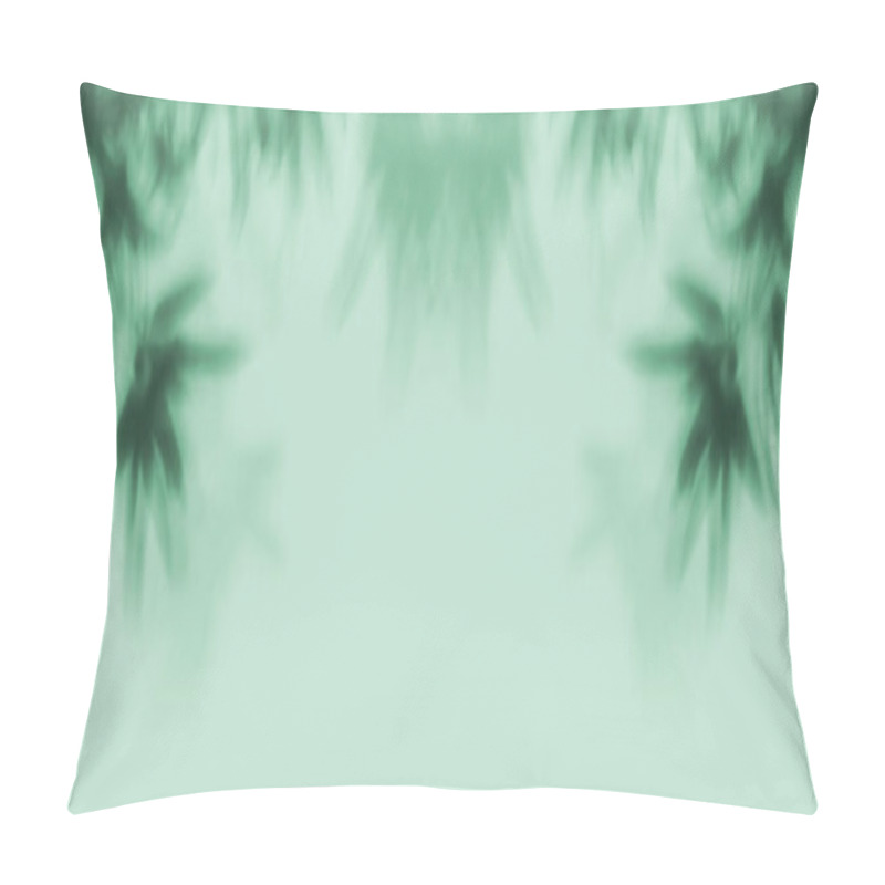 Personality  Shadow Of Tropical Branches On Mint Background. Banner For Design Pillow Covers