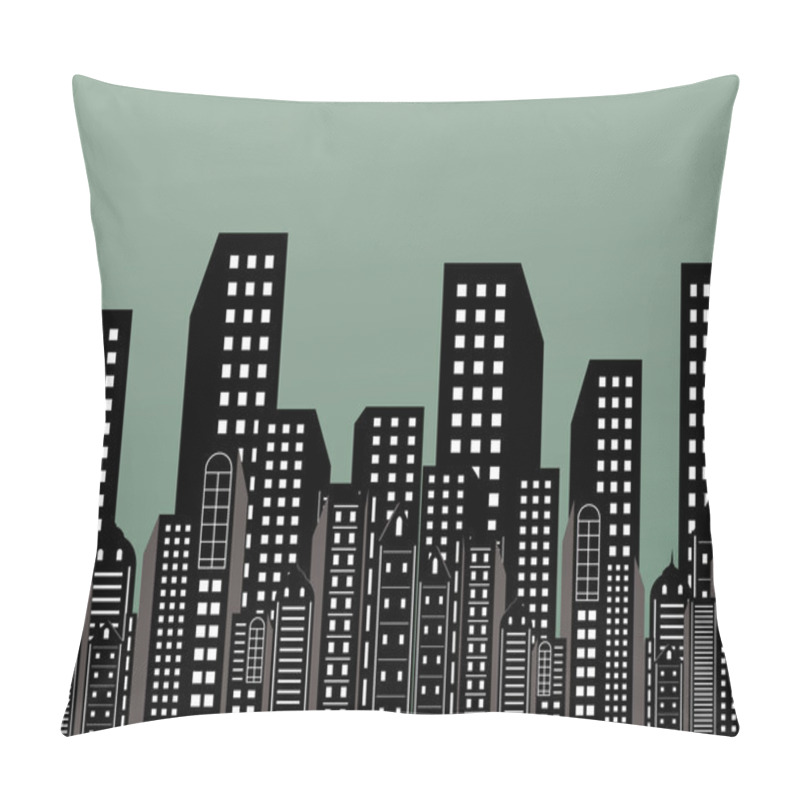 Personality  Vector Buildings Background Pillow Covers