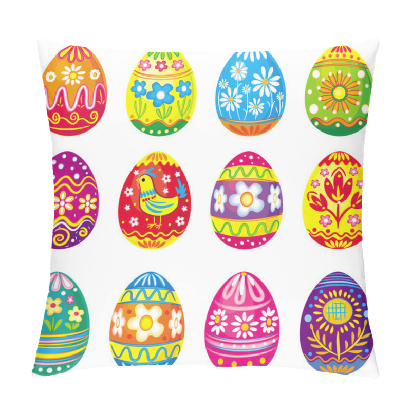 Personality  Collection Of Vector Eggs Pillow Covers