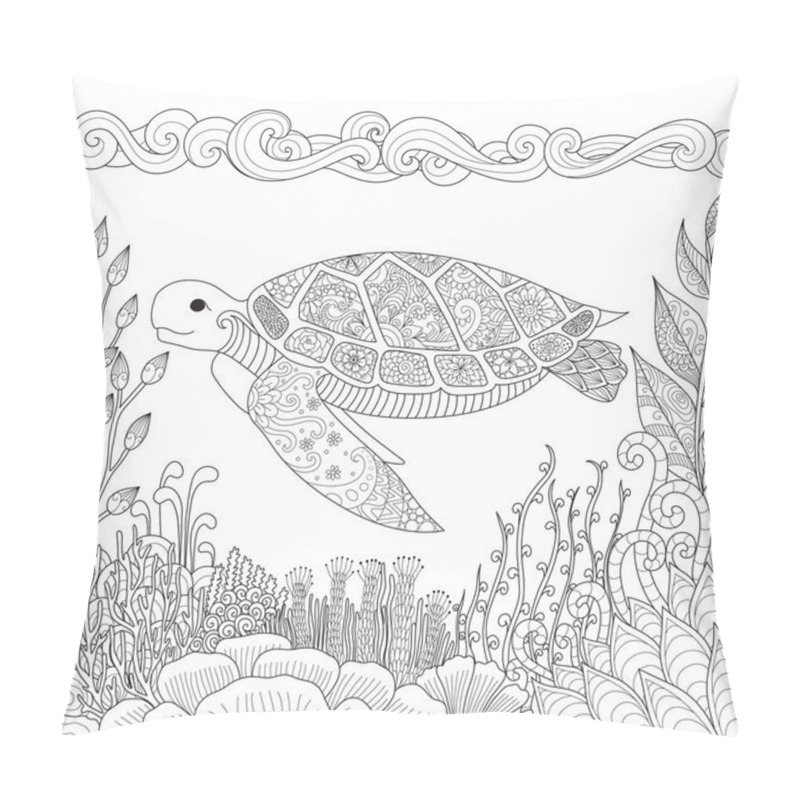 Personality  Zendoodle Design Of Turtle  Pillow Covers