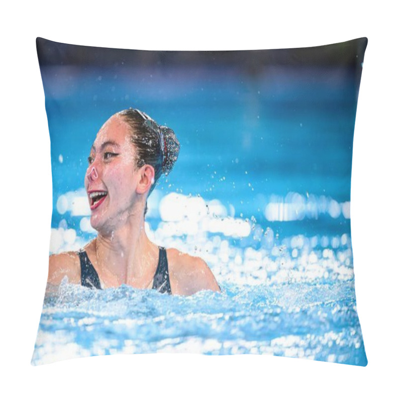 Personality  PARIS, FRANCE - 9 AUGUST, 2024: BUCKLE Rayna, GAZZARD Kiera, The Artistic Swimming, Duet, Technical Routine, Artistic Swimming, Duet, Technical Routine, The Paris 2024 Olympic Games At Aquatics Centre Pillow Covers