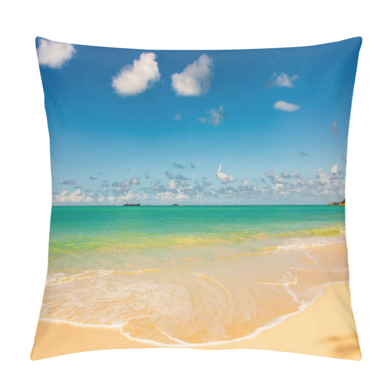 Personality  Caribbean Beach With White Sand, Deep Blue Sky And Turquoise Water Pillow Covers