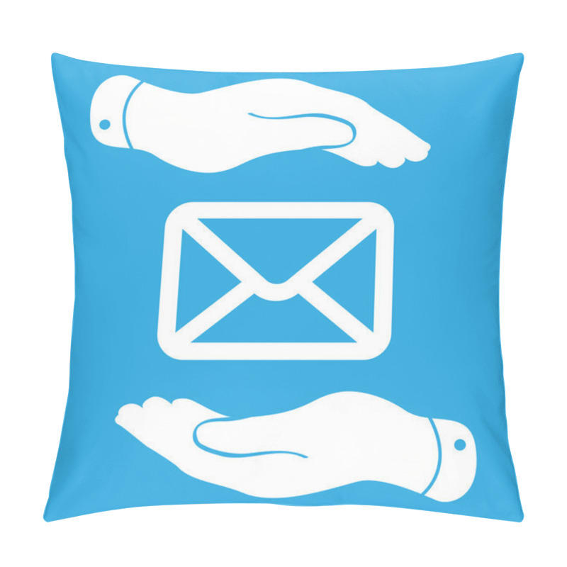 Personality  Two Hands And Message Icon Pillow Covers