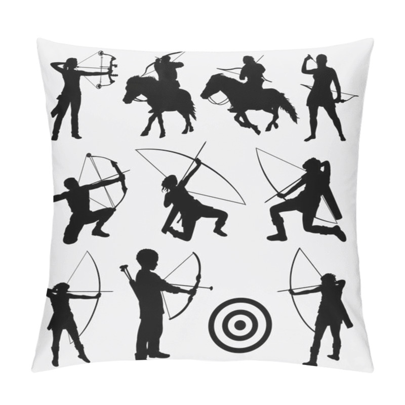 Personality  Archery Dart People Sport Silhouette Pillow Covers