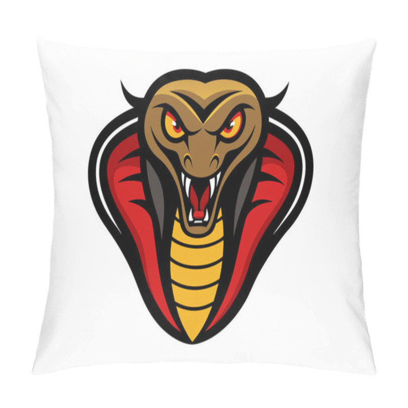 Personality  Cobra Head Mascot Logo Design Vector Pillow Covers