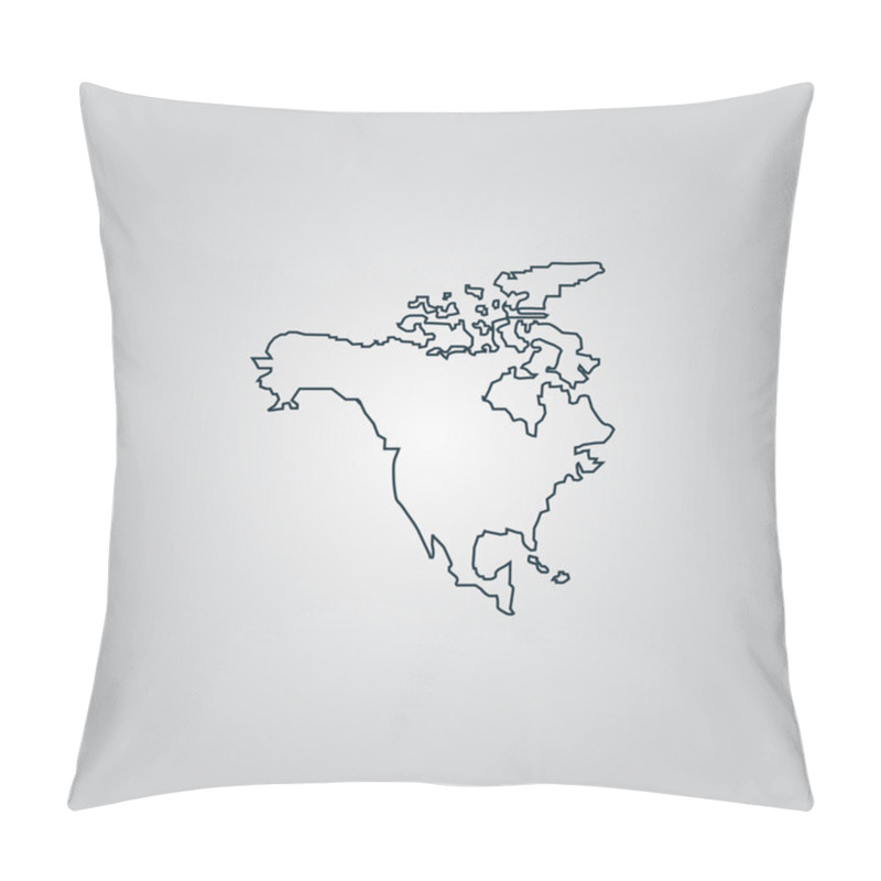 Personality  North America Map Pillow Covers