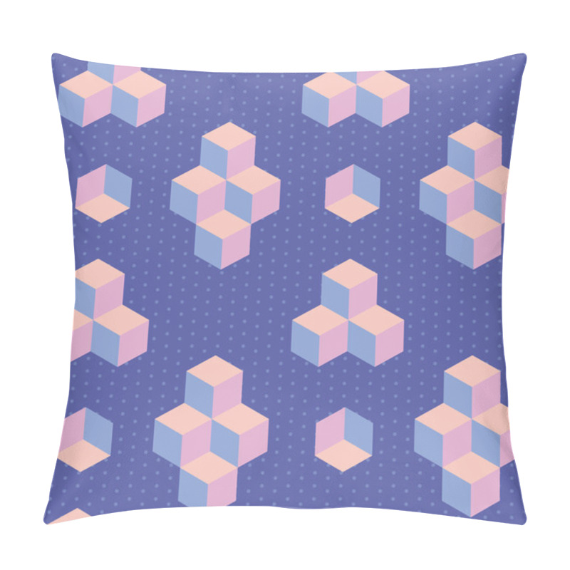 Personality  Abstract Geometric Pattern With Cubes Pillow Covers