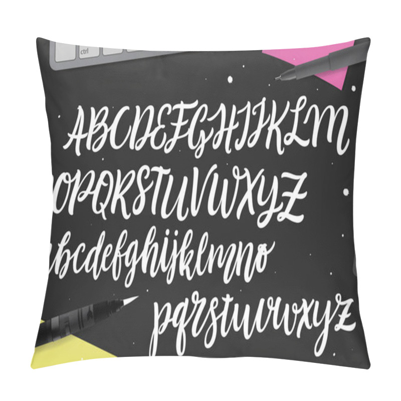 Personality  Handwritten Script Alphabet.  Pillow Covers