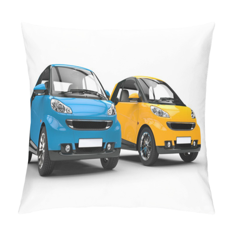 Personality  Blue And Yellow Small Cars Pillow Covers