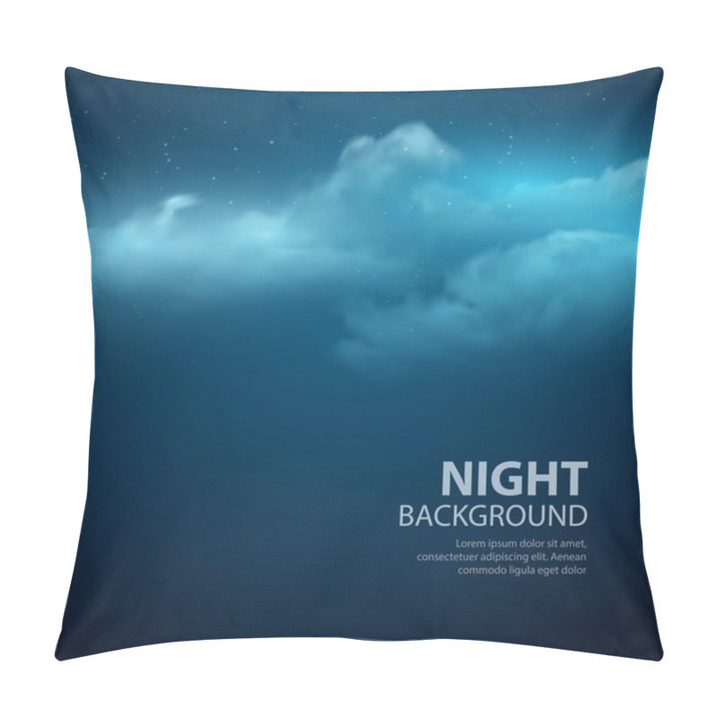 Personality  Night Sky Abstract Background. Vector Illustration Pillow Covers