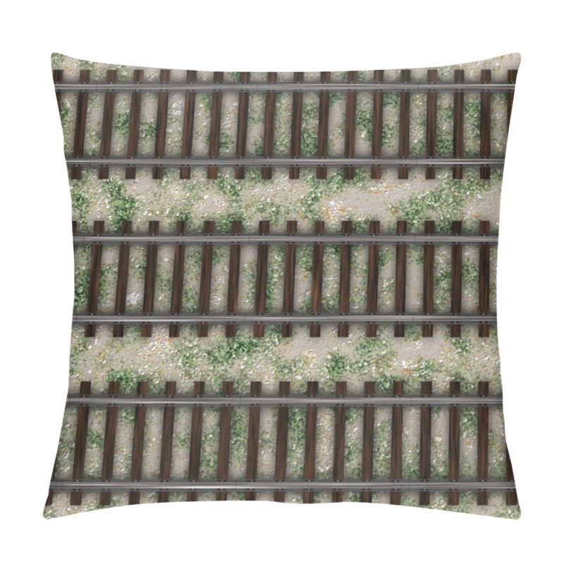 Personality  Continuous Rails  Pattern. Railway Background Pillow Covers