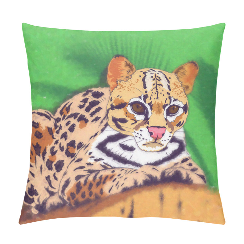 Personality  Wild Cats. Jaguar Pillow Covers