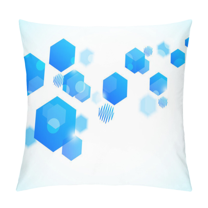 Personality  Abstract Background With Blue Hexagons Pillow Covers