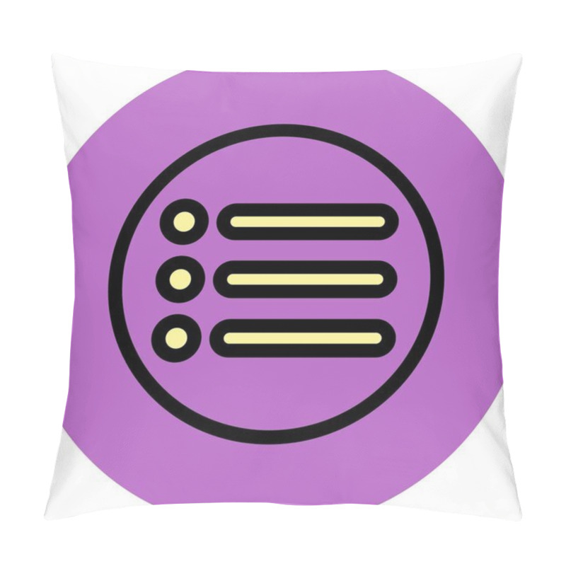 Personality  Menu Vector Icon, Vector Illustration Pillow Covers