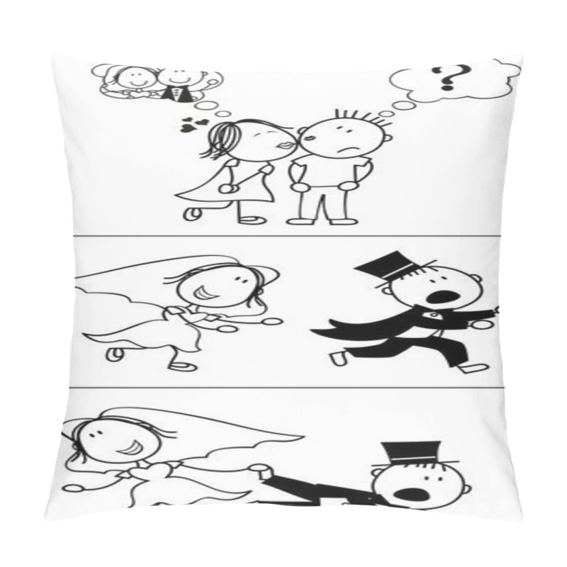 Personality  Runaway Groom Pillow Covers