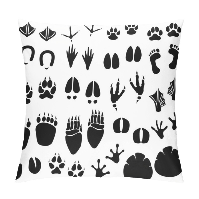 Personality  Animal Footprint Track Vector Pillow Covers