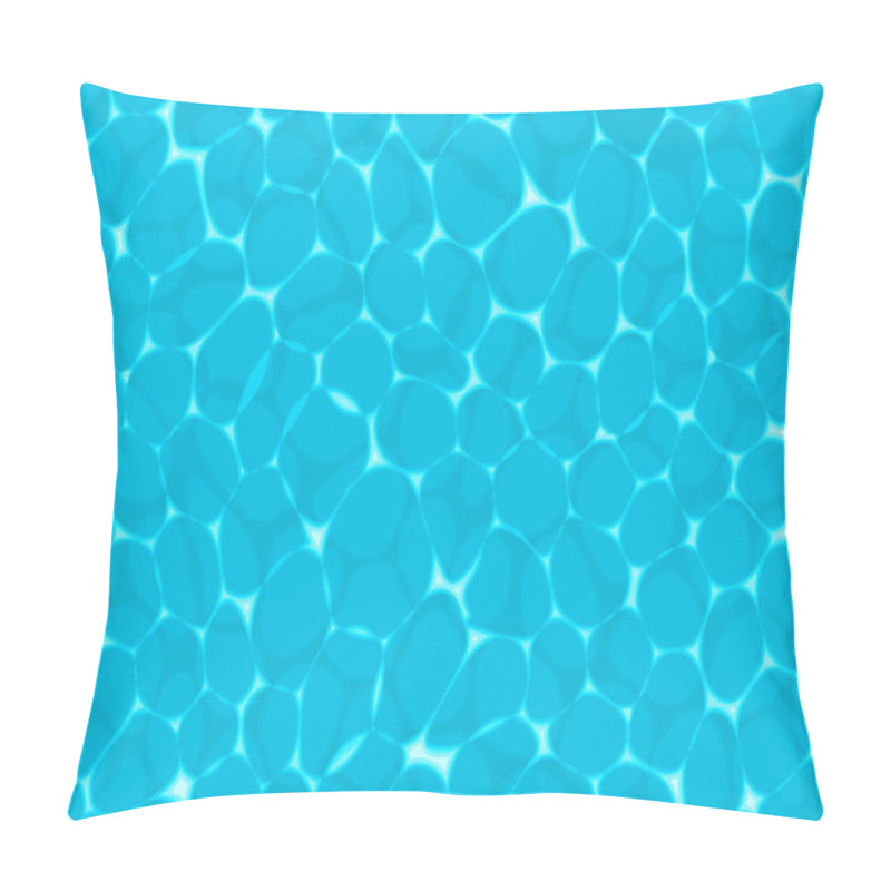 Personality  Creative Vector Illustration Of Swimming Pool Top View With Reflection Background. Art Design Of Shimmering Turquoise Tropical Clear Water With Ripples. Abstract Concept Graphic Summer Element. Pillow Covers