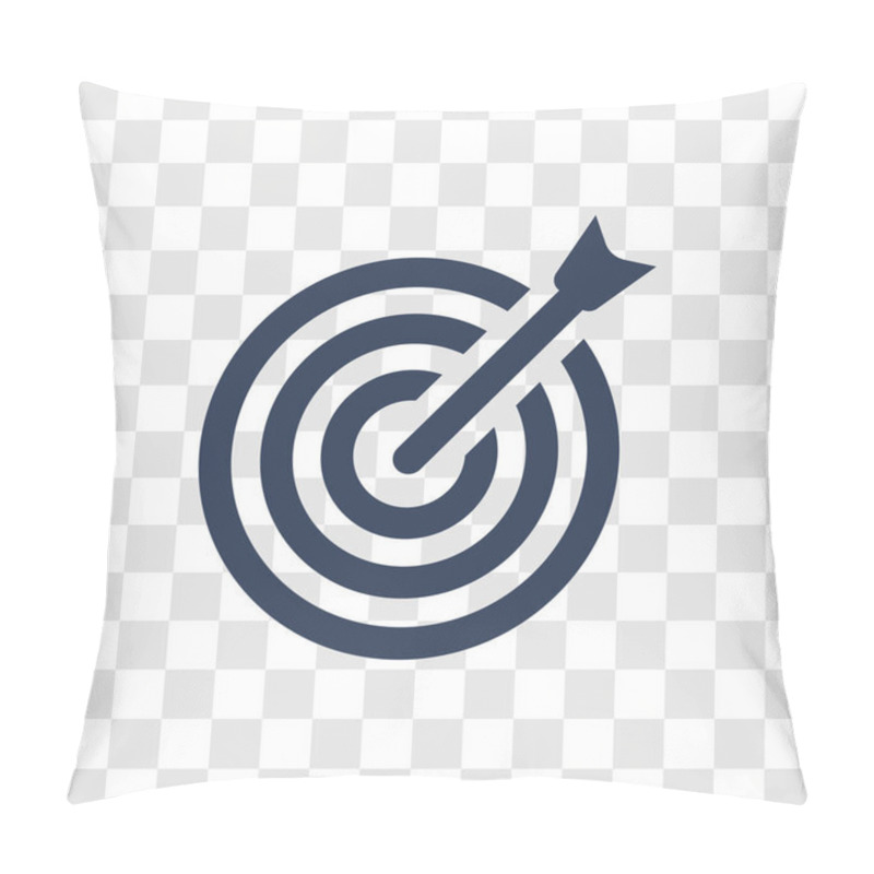 Personality  Bullseye With Target Symbol Icon. Trendy Bullseye With Target Symbol Logo Concept On Transparent Background From Productivity Collection Pillow Covers